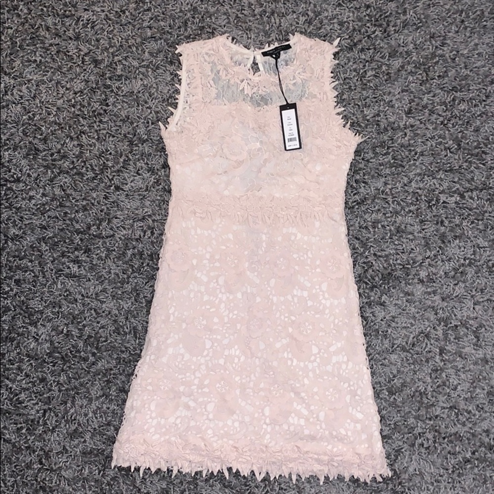 Cream floral knit dress